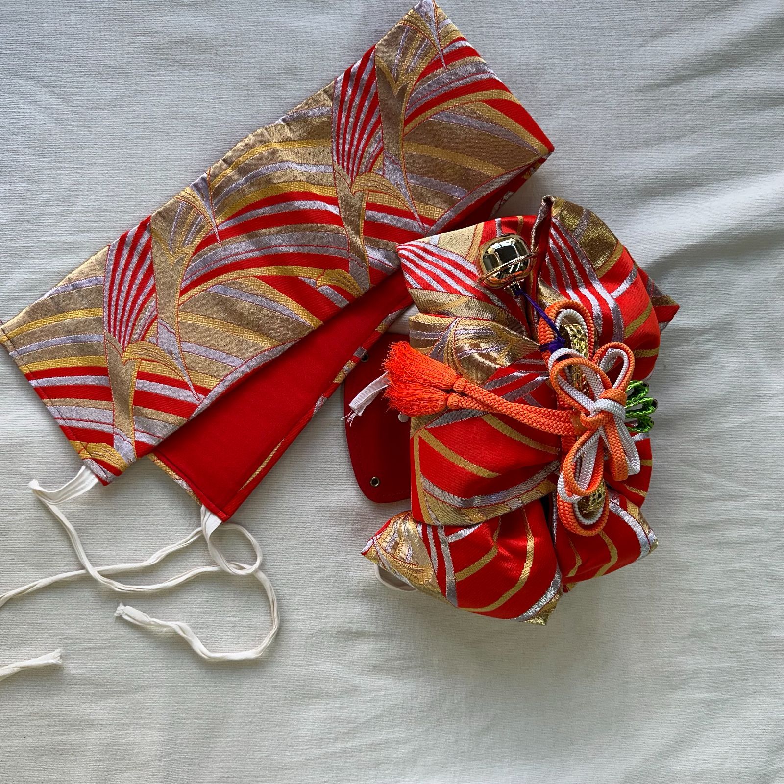 七五三 7歳女の子着物 黄色 長襦袢 帯セット 帯揚げ帯締めしごき付き