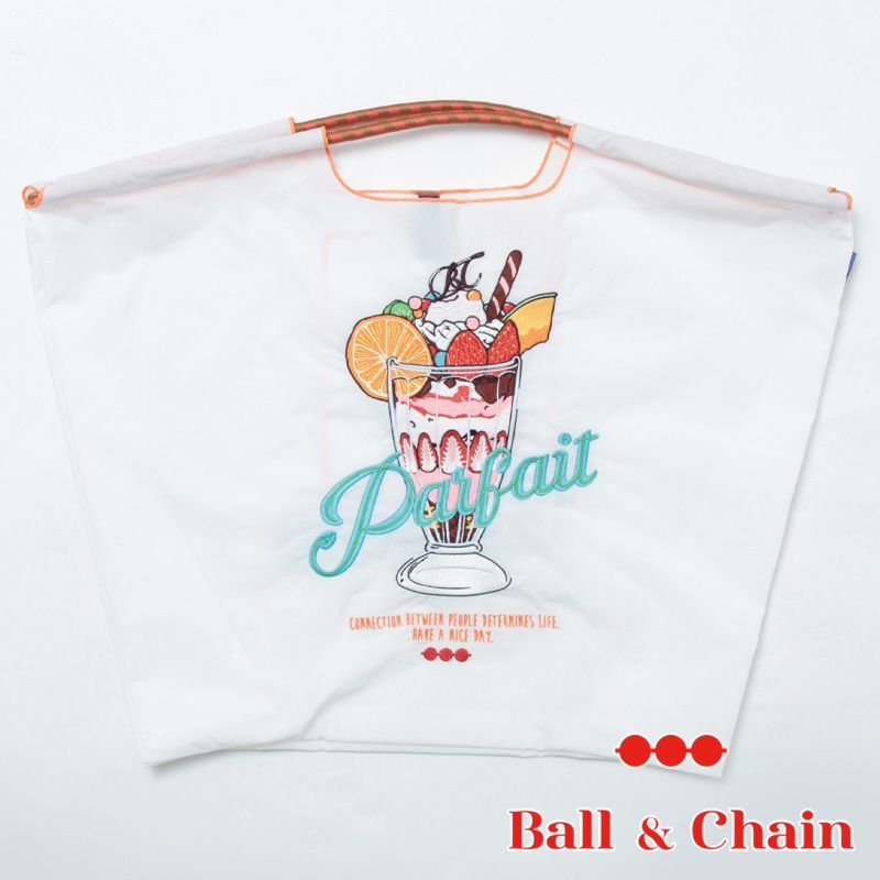 新品 正規品】ボール&チェーンChacott ロンドン刺繍エコバッグ L