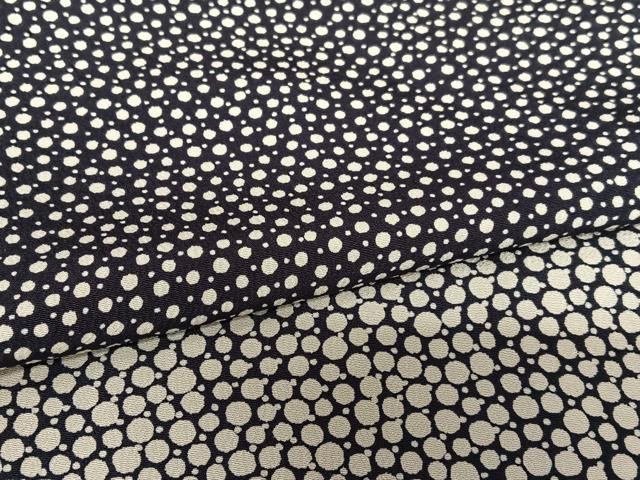 平和屋着物●伊勢型名人　南部究俳　訪問着　大小あられ　黒地　正絹　逸品　AABB6426zg 平和屋着物○伊勢型名人 南部究俳 訪問着 大小あられ 黒地 正絹