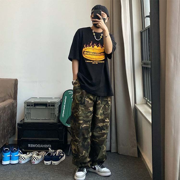 カーゴパンツ 迷彩 パンツ ミリタリー HIPHOP メンズ 韓国 n2399 カーゴパンツ 迷彩 パンツ ミリタリー HIPHOP メンズ 韓国 n2399
