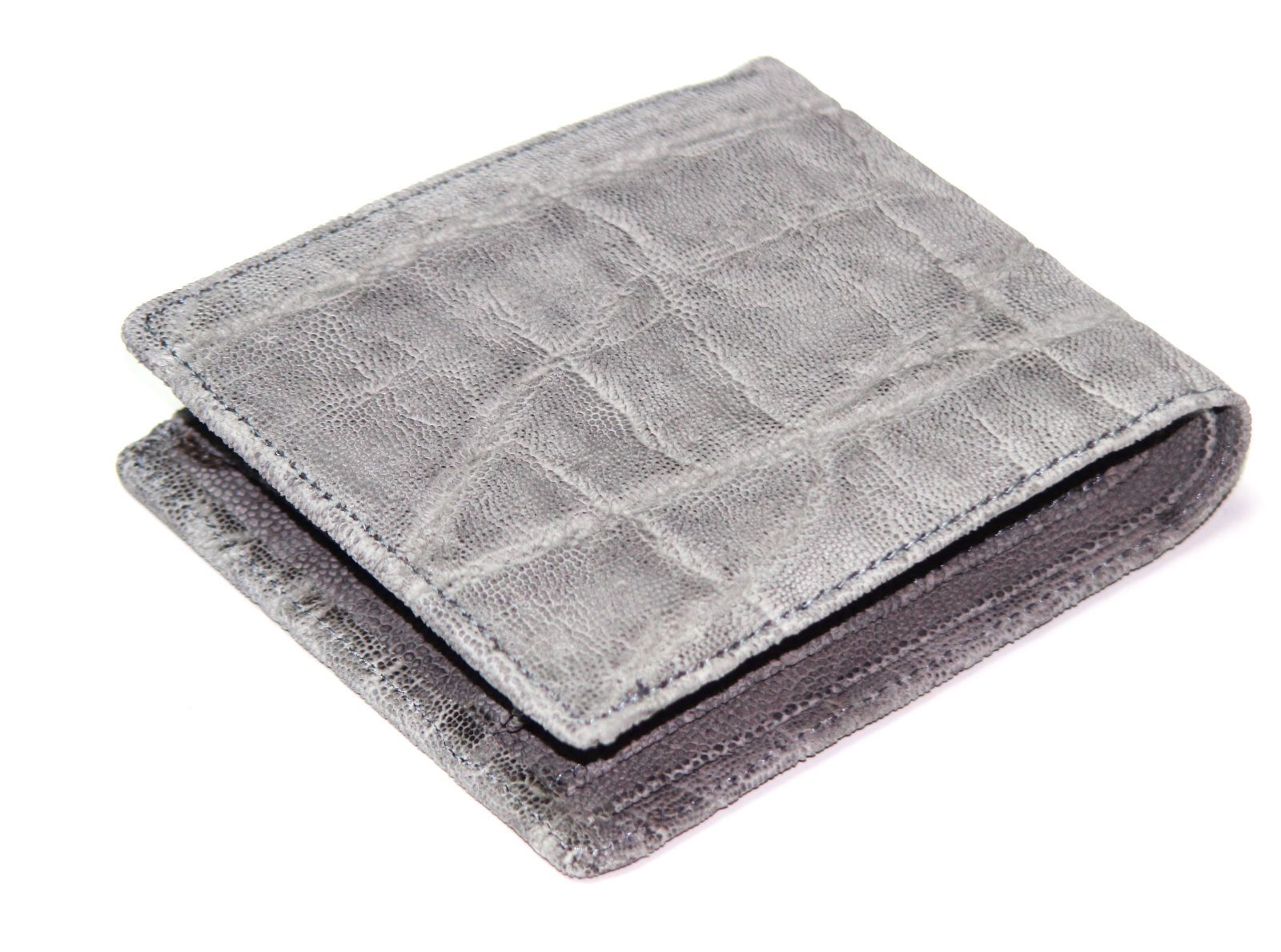 1点 特別 ＆税込価格 数量 RED CROW -レッドクロウ- 本エレファントレザー 象革 無双タイプ 安心のJRA認定商品 男女兼用 小銭入れ付き ショートウォレット EF-02 グレー