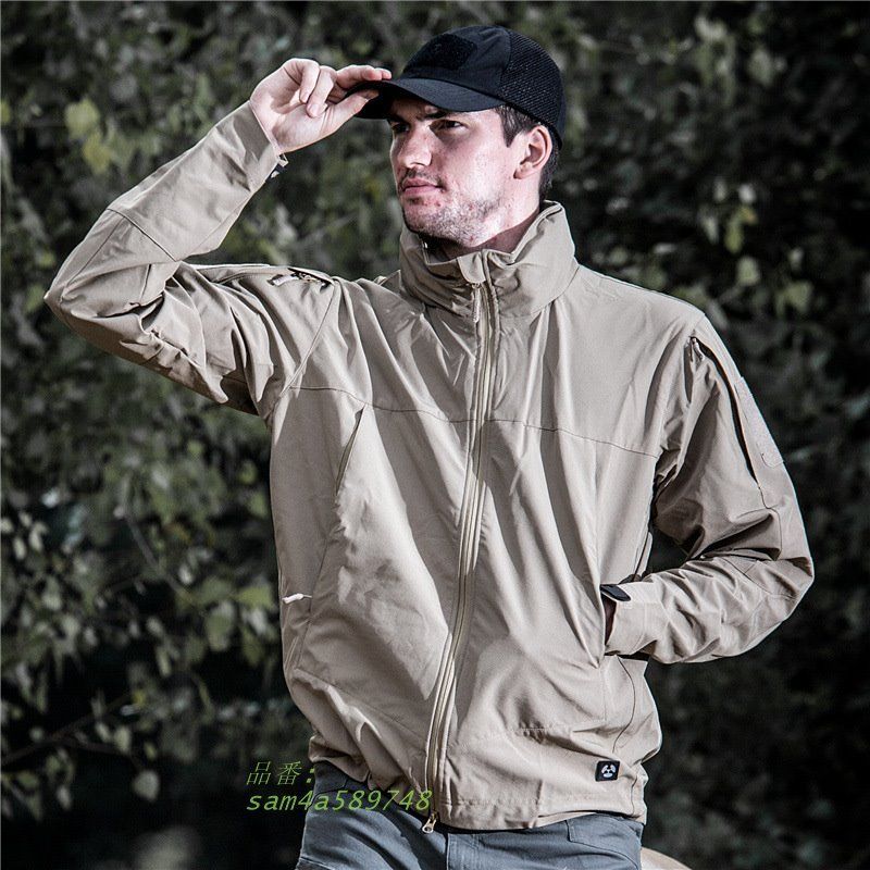 サバゲー ミリタリージャケット メンズ 撥水加工 フード付き 防汚 機能性 アウトドア マウンテンアアウター ブルゾン 作業 耐久性 防風 登山 軽量 am4a589748