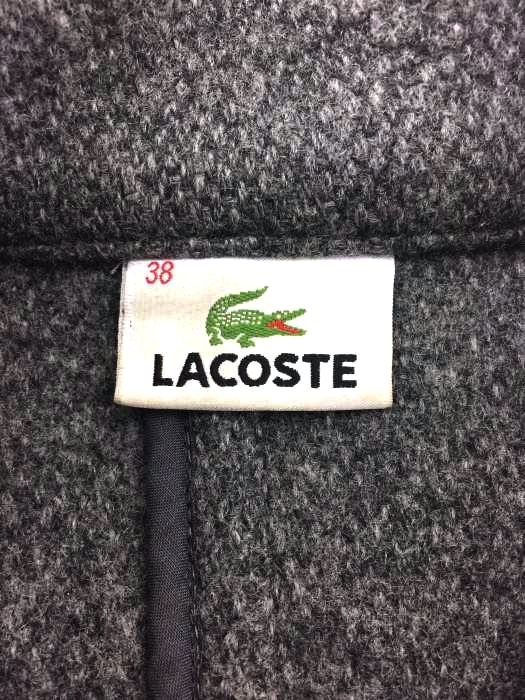 LACOSTE ラコステ ヘリンボーンロングウールコート -