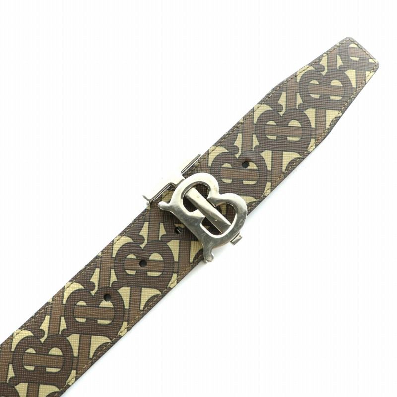 バーバリー BURBERRY ベルト PVC レザー リバーシブル モノグラム 総柄