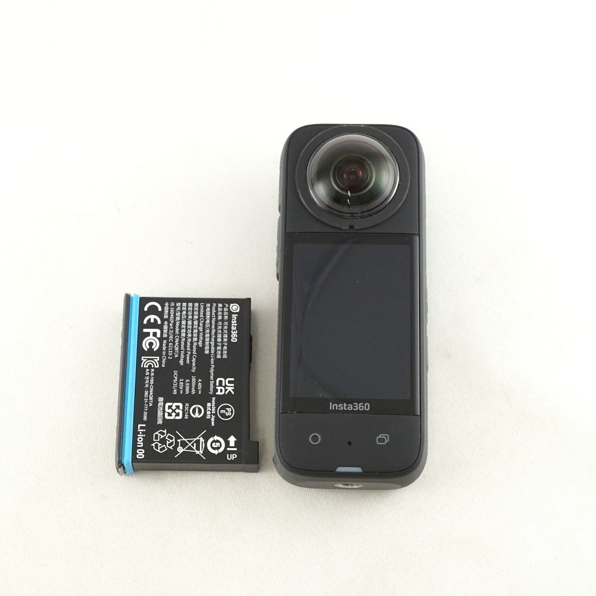 insta360 - Insta360 X3 360度アクションカメラ USED美品 本体+バッテリー+レンズガード 4K 超広角 動画 静止画 手振れ補正 防水 完動品 CP7366 Insta360 X3 360度アクションカメラ USED美品 本体+バッテリー+