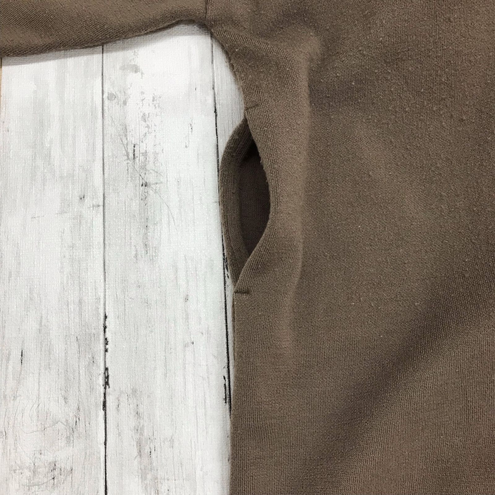 ドゥーズィエムクラス　スムースニットショートガウン　ブラウン　美品 DEUXIEME CLASSE / スムースニットショートガウン / 200205004170