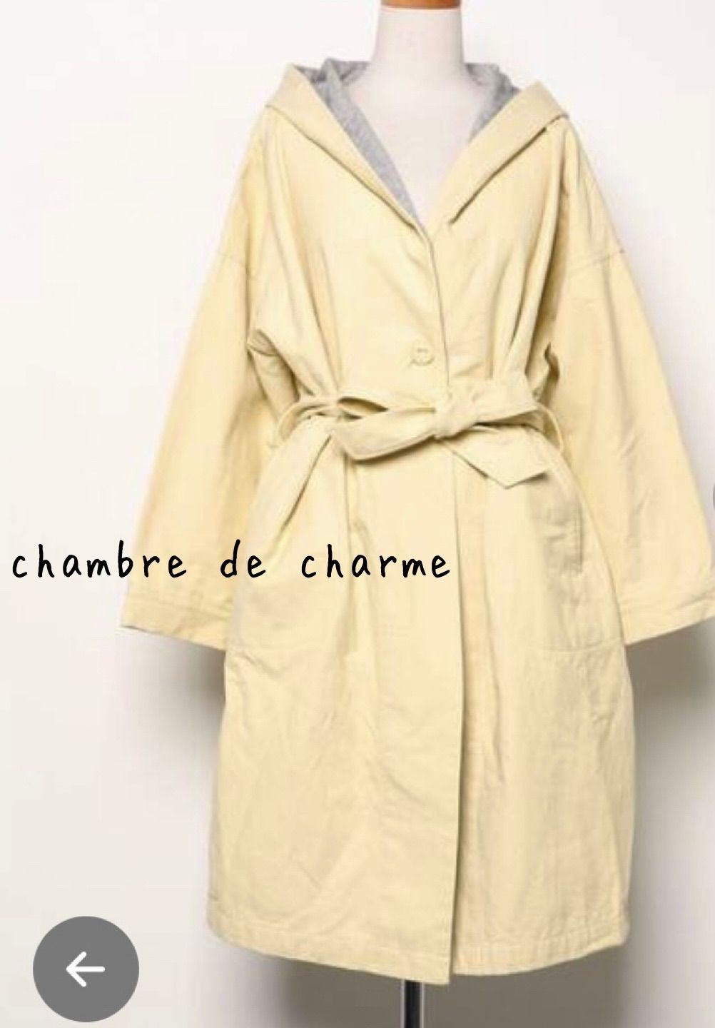 chambre de charme フーディートレンチ ステンカラーコート - メルカリ