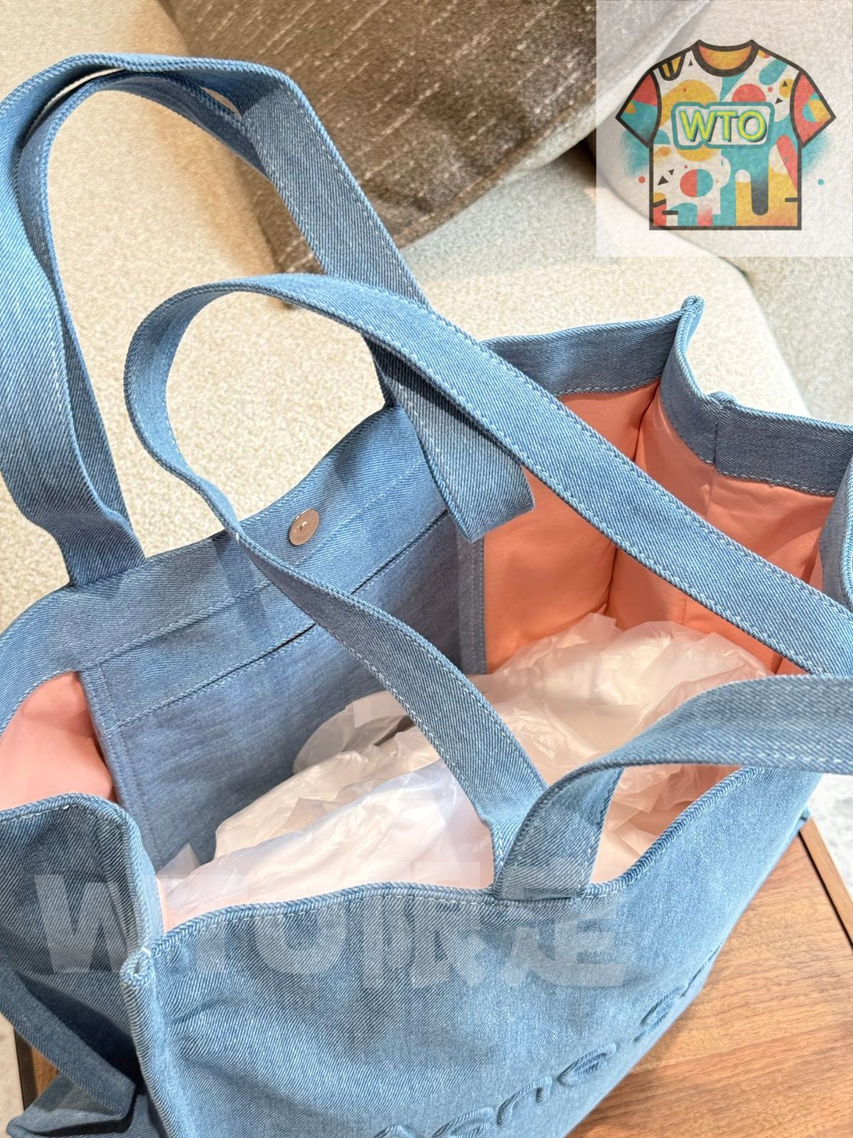 今日WTO】Acne Denim Tote Bag アクネ デニム トートバッグ-WTO