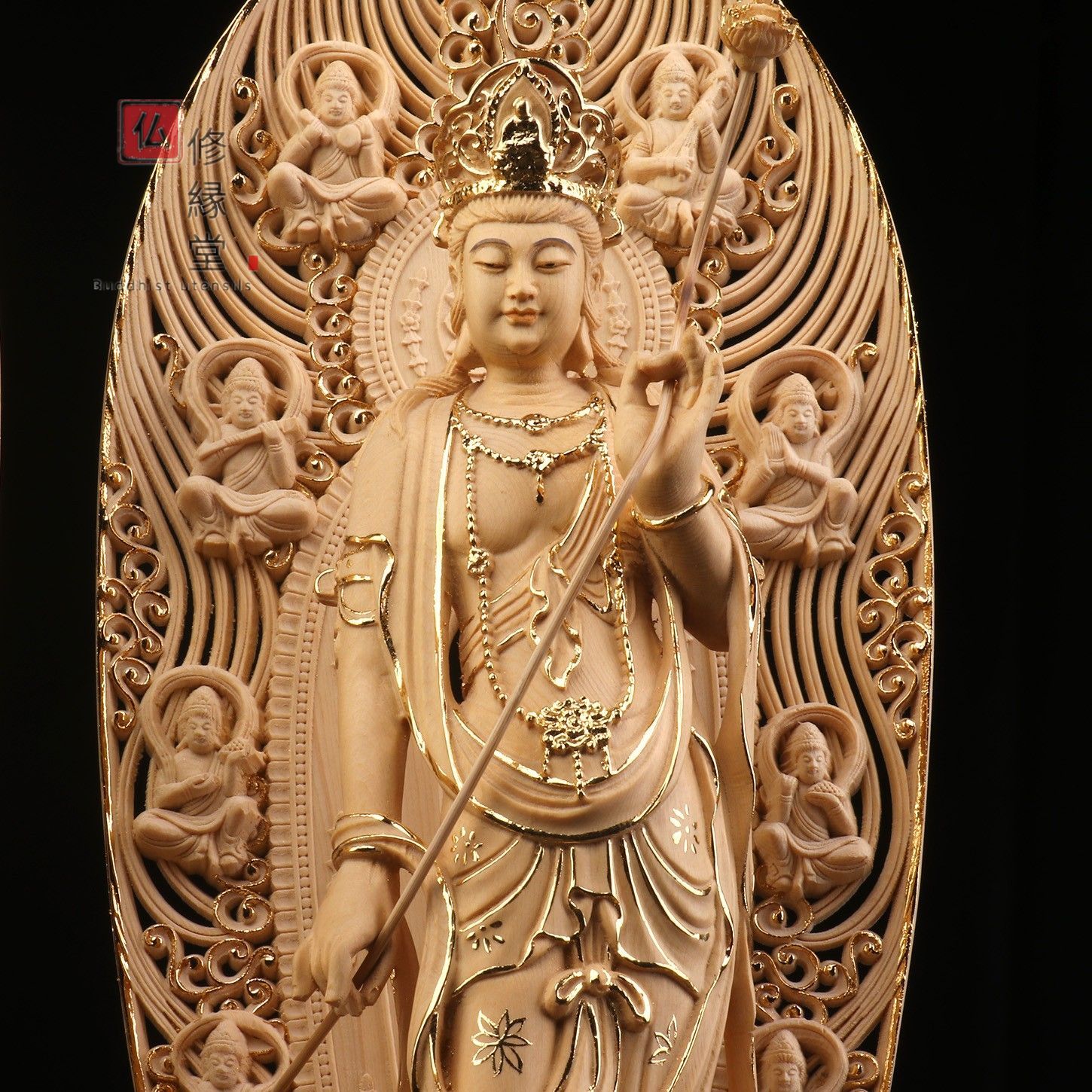 【修縁堂】【仏教美術・仏像】檜木製・瑠璃薬師立像 木彫仏教 修縁堂】最高級 木彫り 仏像 薬師三尊立像 仏教工芸 - メルカリ