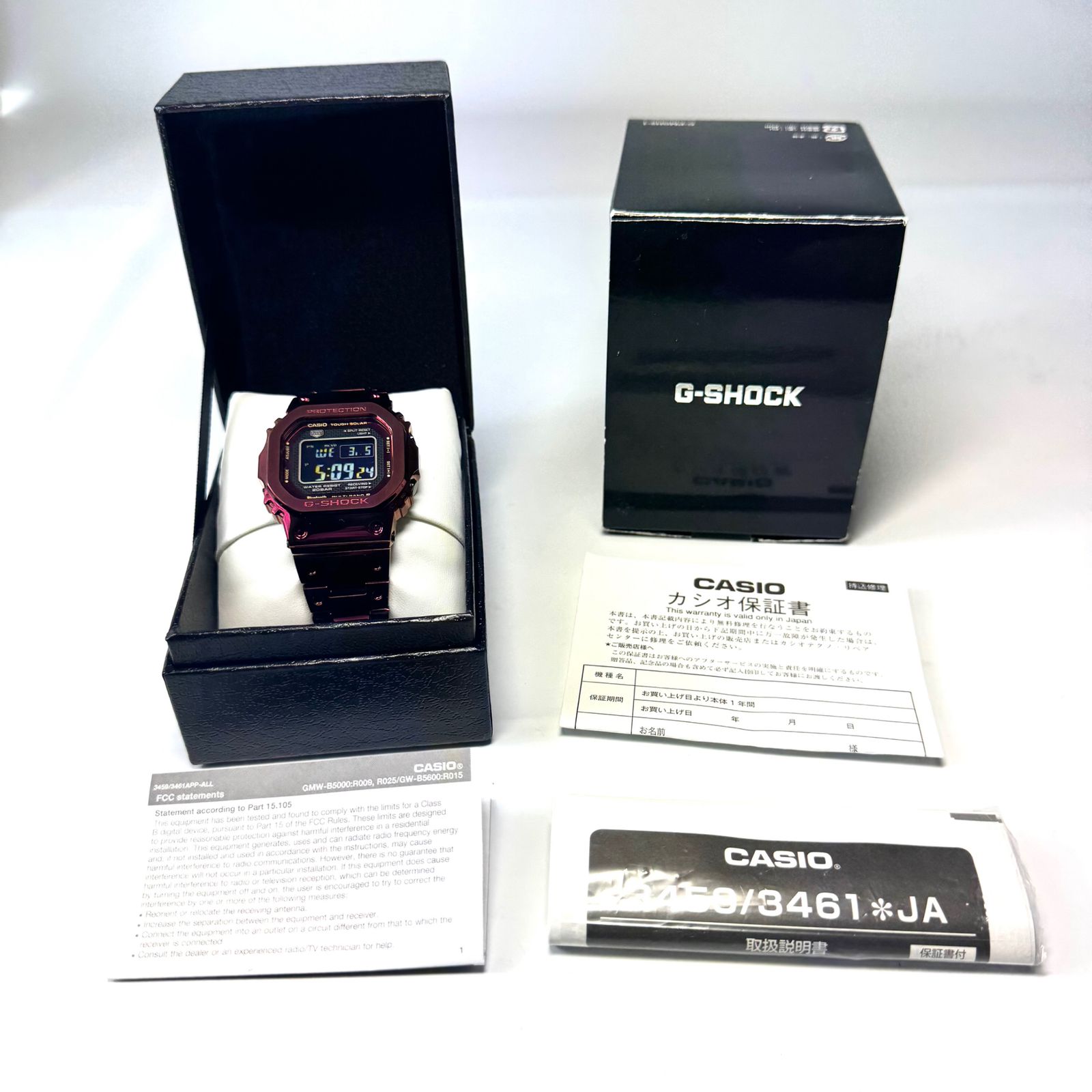 希少 G-SHOCK GMW GMW-B5000RD-4JF レッド 電波ソーラ 希少 G-SHOCK