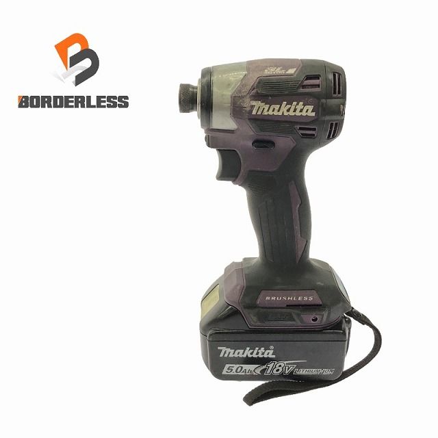 ☆中古品☆makita マキタ 18V 充電式インパクトドライバ TD173D 紫 