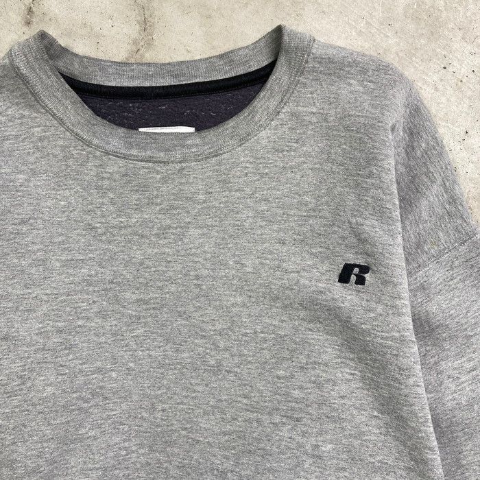 RUSSELL ATHLETIC ラッセル アスレチックス ワンポイントロゴ刺繍 リバースタイプ スウェットシャツ 無地 メンズXL 