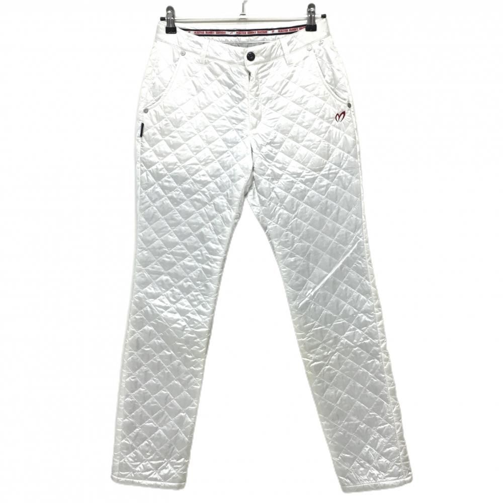 【美品】マスターバニー 中綿パンツ 白 キルティング 蓄熱裏地  レディース 1(M) ゴルフウェア MASTER BUNNY EDITION