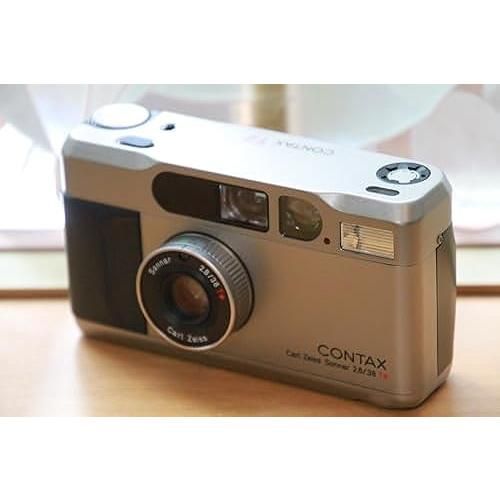 入手困難 オーバーホール済 修理済フィルム カメラ 人気 女子 レトロ CONTAX コンタックス 京セラ Contax T2 チタンシルバー【中古】