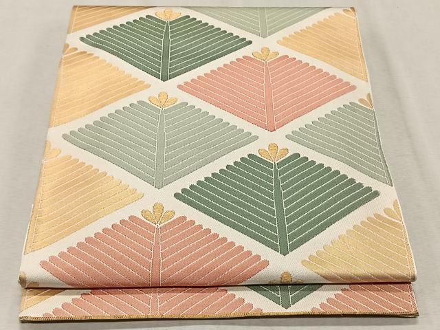 平和屋着物○お召 市松文様 正絹 逸品 AAAY1716np