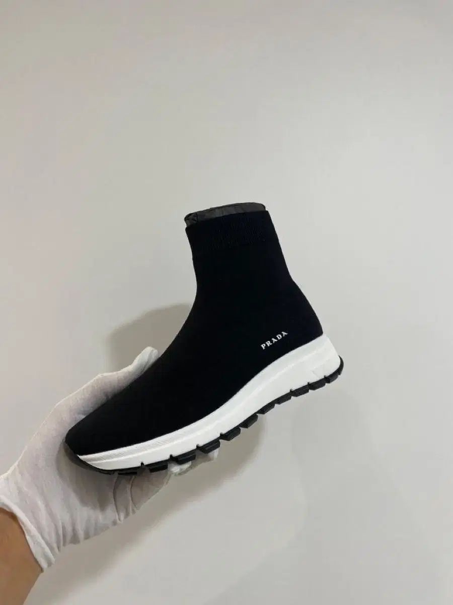 PRADA(プラダ) ロゴ ソックス スニーカーズ 黒 EU36 5 1T715L