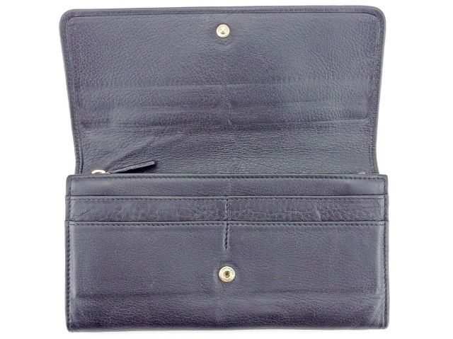 【美品】ブルガリ 長財布 モネーテ ブラック シルバー レザー ブルガリ 長財布 ファスナー付き 財布 モネーテ ブラック