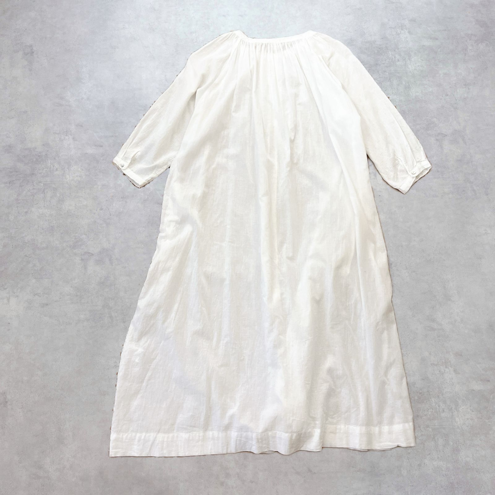 美品 08Mab ゼロハチマブ コットン ロング ワンピース たっぷり