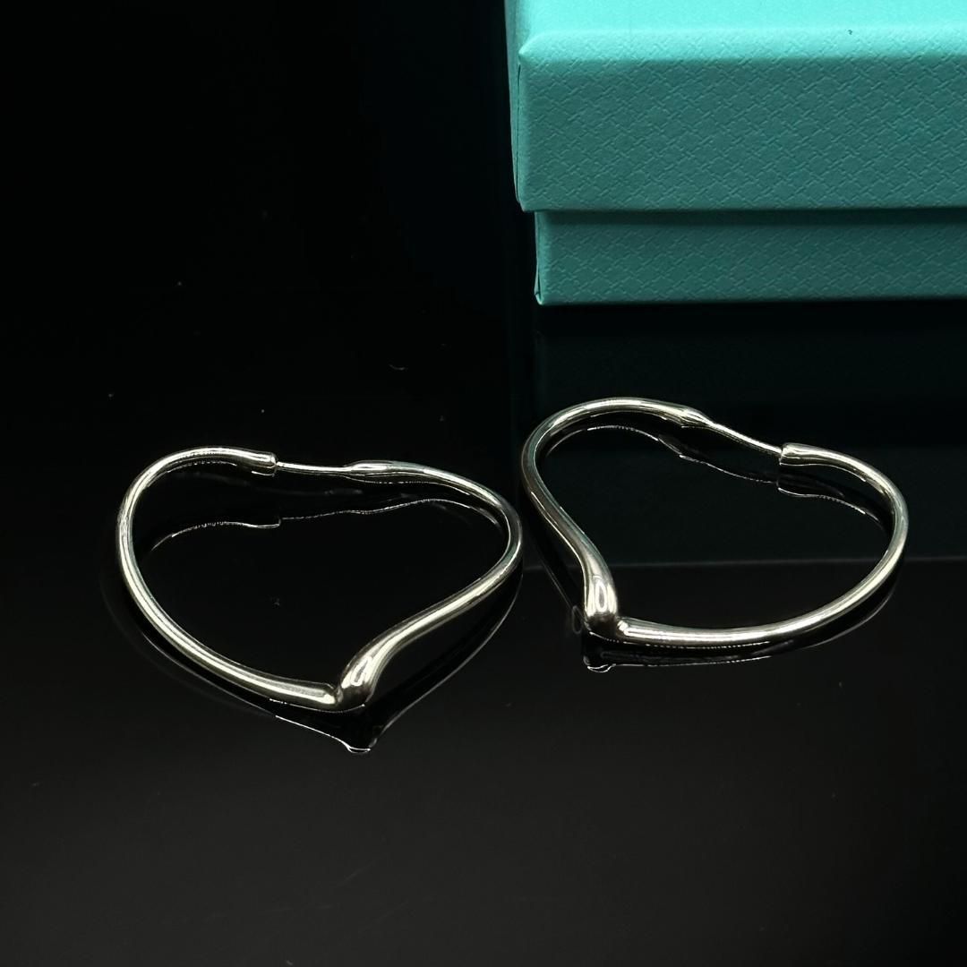 【美品】Tiffany & Co オープンハート フープ ピアス SV925 美品】Tiffany & Co オープンハート フープ ピアス SV925 - メルカリ