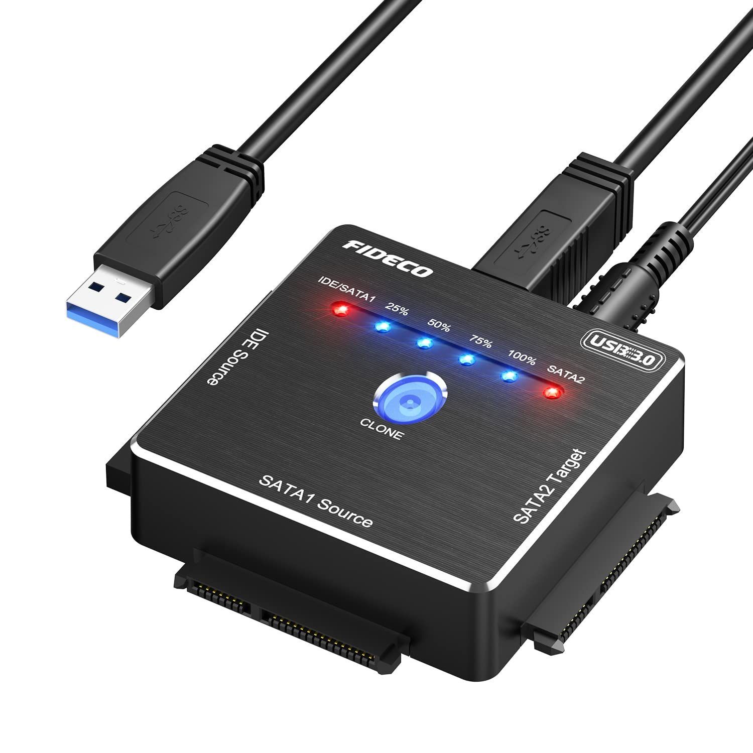 大得価，定番 新品　HDD/SSD対応 SATAI/II/III 2.5/3.5/5.25インチ さいだい16TB USB3.0ハードドライブ 日本語取扱書付き HDDコンバーター オフラインクローン 変換アダプタ SATA/IDE FIDECO