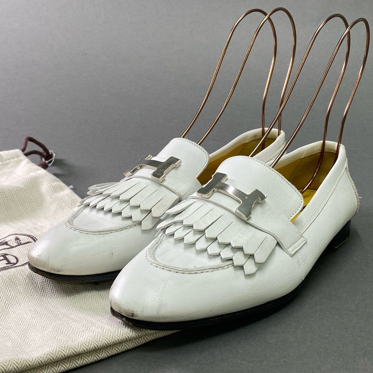 美品　HERMES エルメス　フリンジ　ロワイヤル　モカシン　シューズ エルメス(HERMES)エルメス モカシン<<ロワイヤル>> モカシン 靴