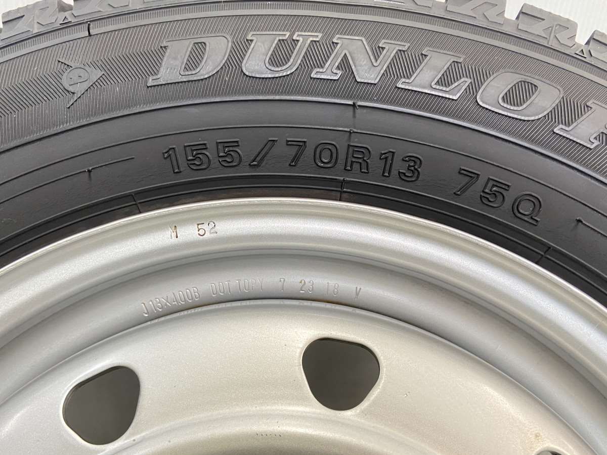 155/70R13 ダンロップ ウィンターマックス WM02 TOPY M52 13x4.0 100-4穴 中古タイヤ スタッドレスタイヤ ホイールセット  4本セット w13240125005 - メルカリ