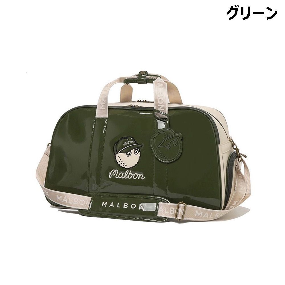 MALBON GOLF エナメル ボストンバッグ シューズポケット付 スポーツ