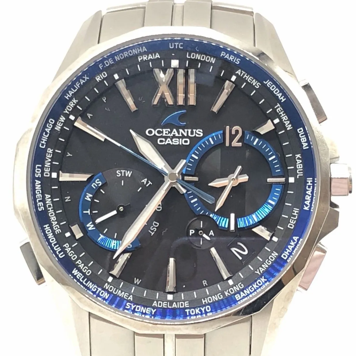 オシアナスマンタ OCW-S3400-1AJF｜箱・余りコマ付｜付属品完備 オシアナス マンタ OCW-S3400-1AJF メンズ 電波 ソーラー チタン