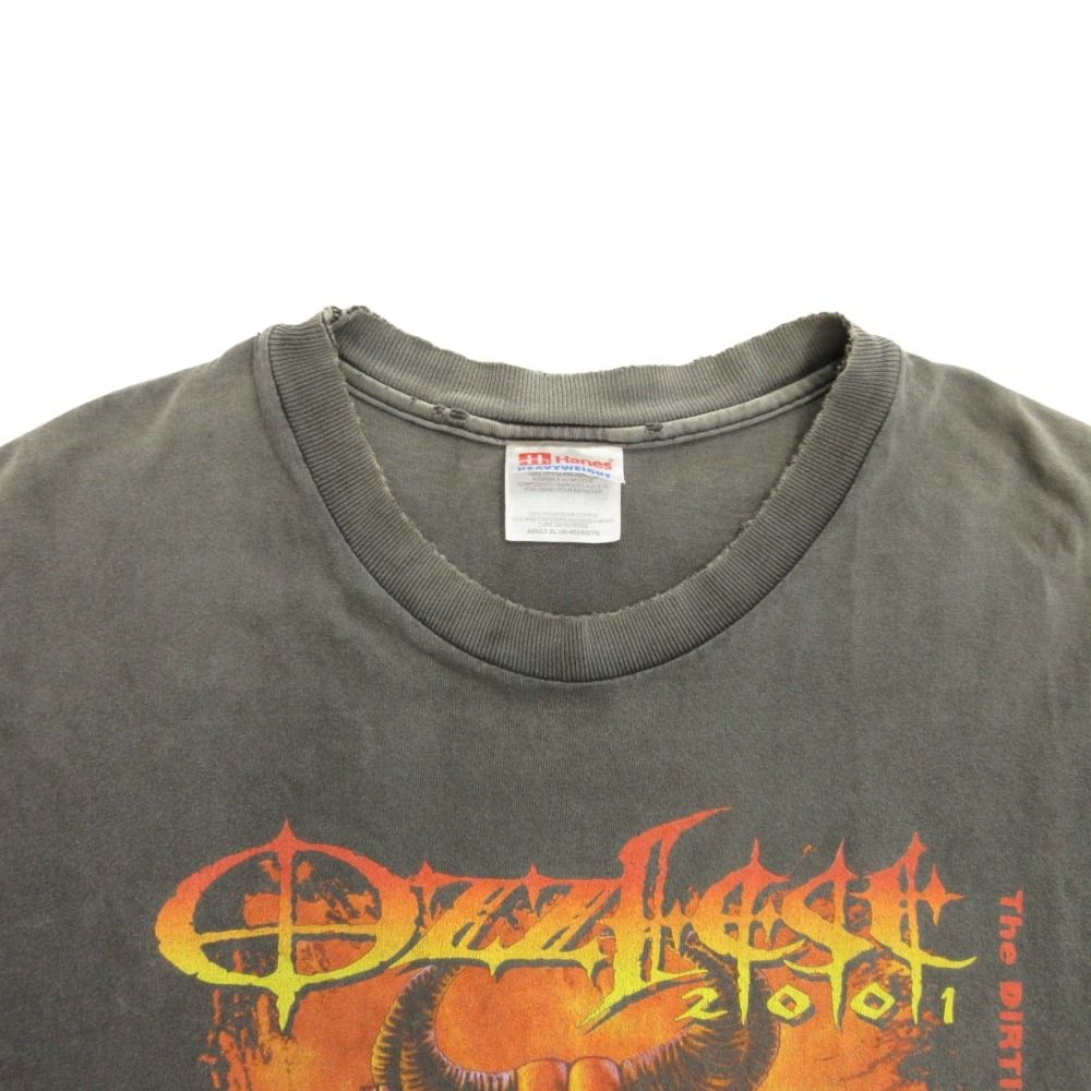 2001年 Ozzfest オズフェスト バンド Tシャツ メタル オジーオズボーン ブラックサバス Hanes 00's ヴィンテージ XL グレー メンズ 古着 中古 USED