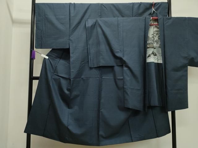 平和屋着物●男性 本場大島紬 アンサンブル 100亀甲 総詰め 正絹 CAAY8078gh