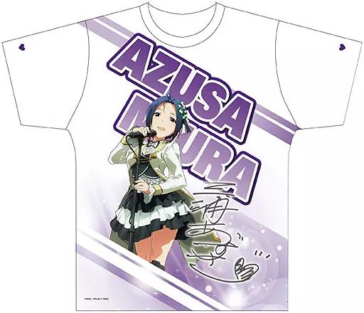 【新品】デレマス 三浦あずさ 両面フルグラフィックtシャツ Msize 中古】Tシャツ(キャラクター) 三浦あずさ 両面フルグラフィックT