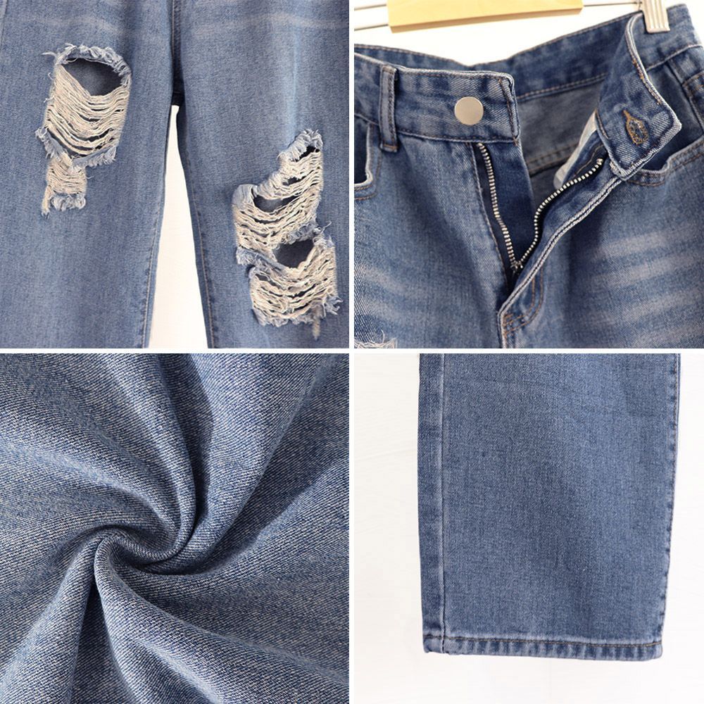 ダメージデニムパンツ クラッシュジーンズ レディース カッコ