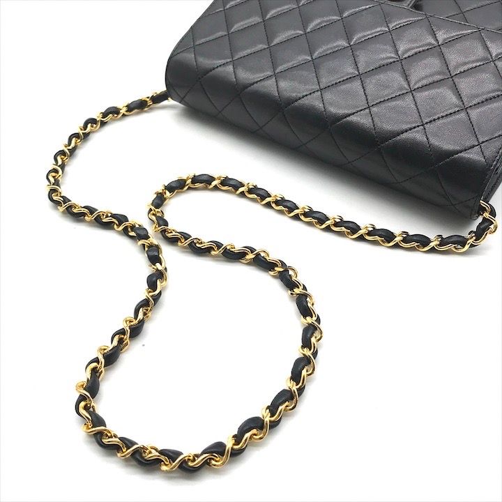 美品 CHANEL シャネル ココマーク マトラッセ ラムスキン プッシュ  