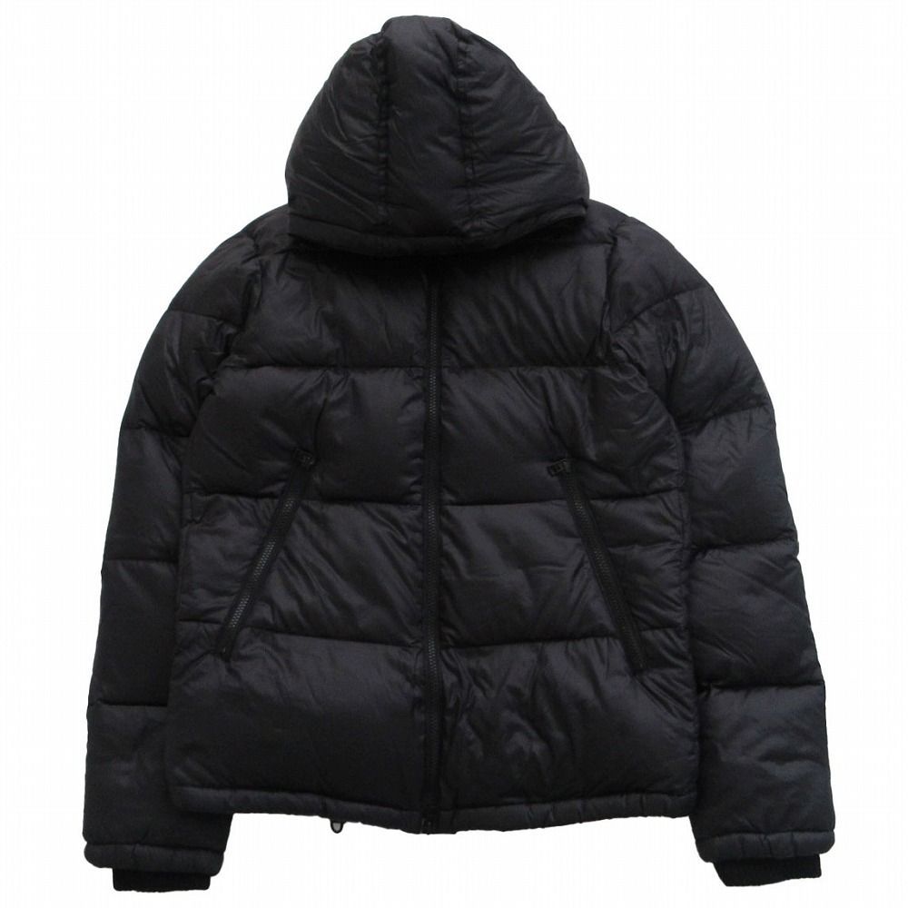 アダムエロペフード付き ブラック ダウンジャケット