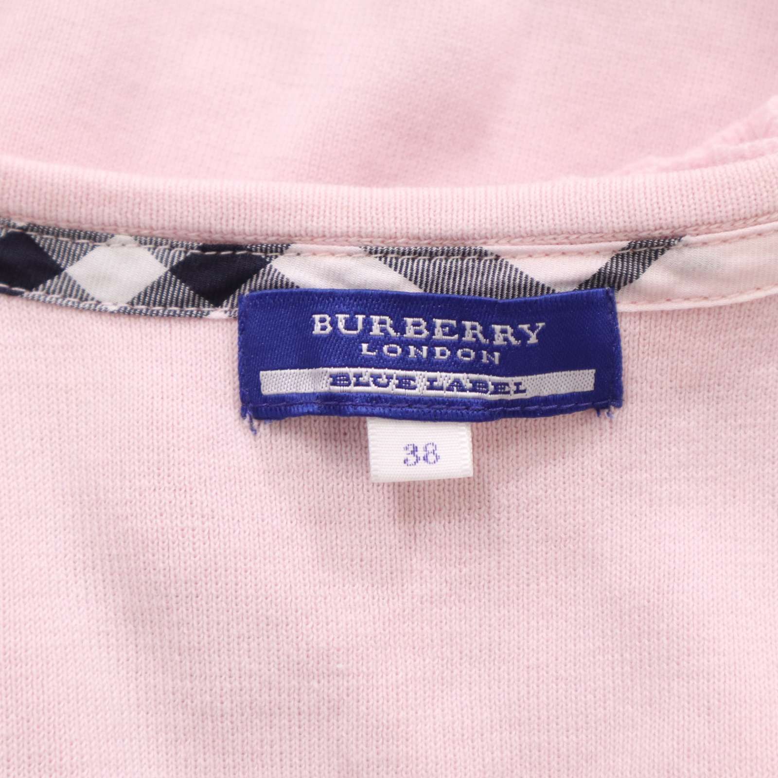 バーバリー ブルーレーベル ピンク チェック 半袖 Tシャツ Mサイズ バーバリー ブルーレーベル ピンク チェック 半袖 Tシャツ M