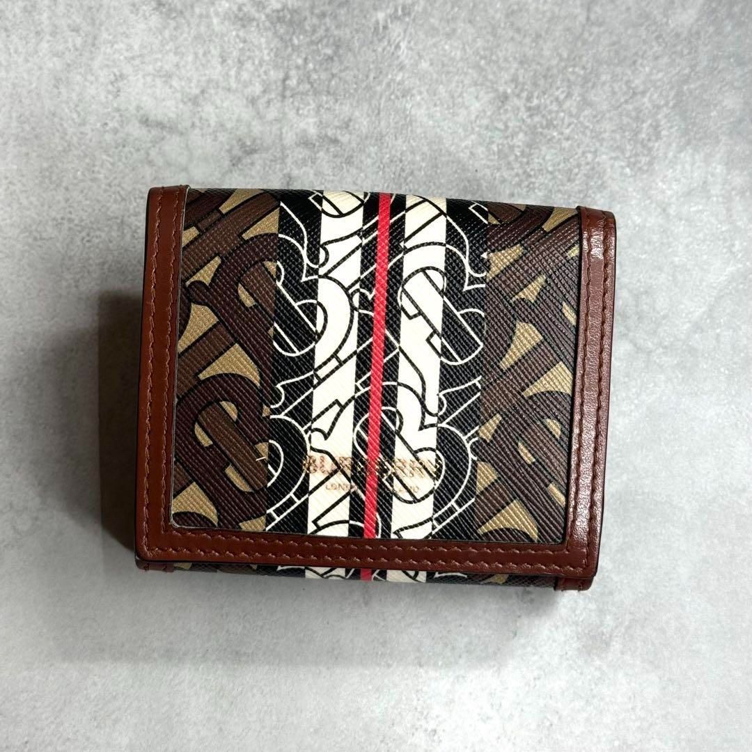 BURBERRY バーバリーロンドン | ルナTBモノグラムコンパクトウォレット 三つ折り財布 ブラウン マルチ LUNA TB MONOGRAM 8030424