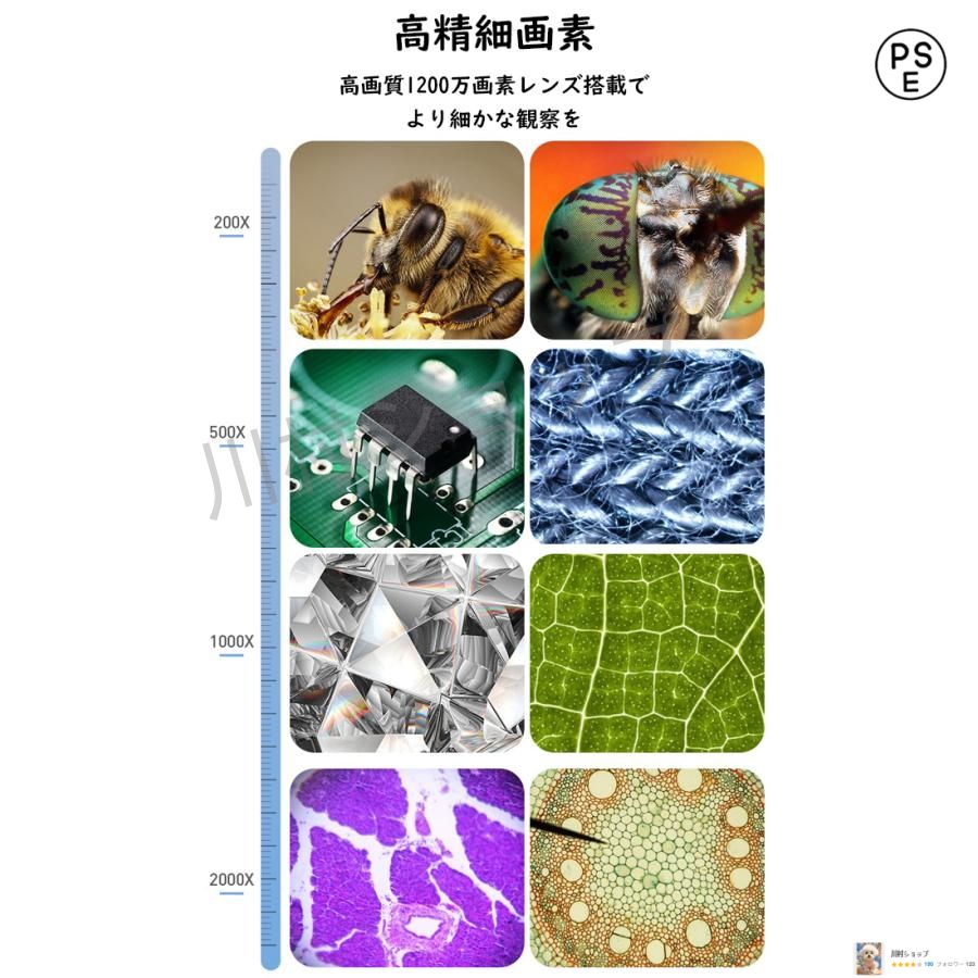 【7月30日に初値下げ！】 デジタル顕微鏡 顕微鏡 高倍率 レンズ2種 電子回路 微生物 考古研究 細胞観察 昆虫観察 電子回路 学校授業 趣味 クリスマス 高校生 中学生 美しい