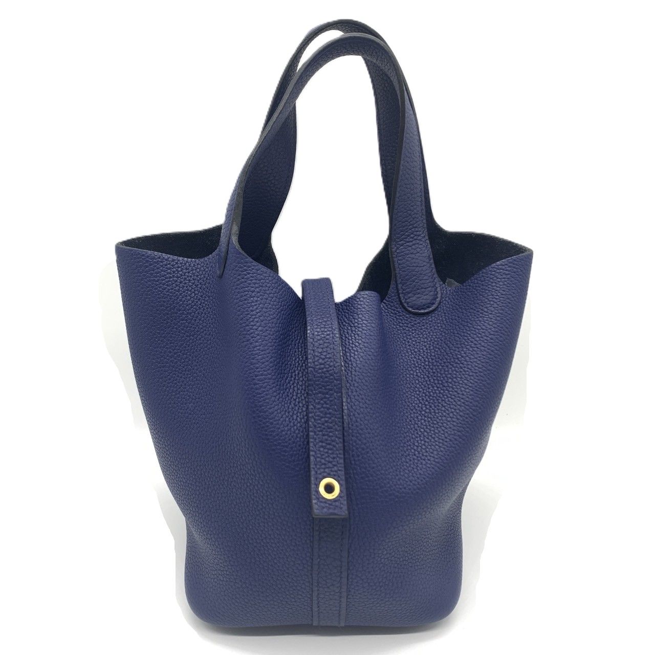 【お値下げ】HERMESピコタンPM ブルーサフィール × シルバー金具　刻印B お値下げ】HERMESピコタンPM ブルーサフィール × シルバー金具