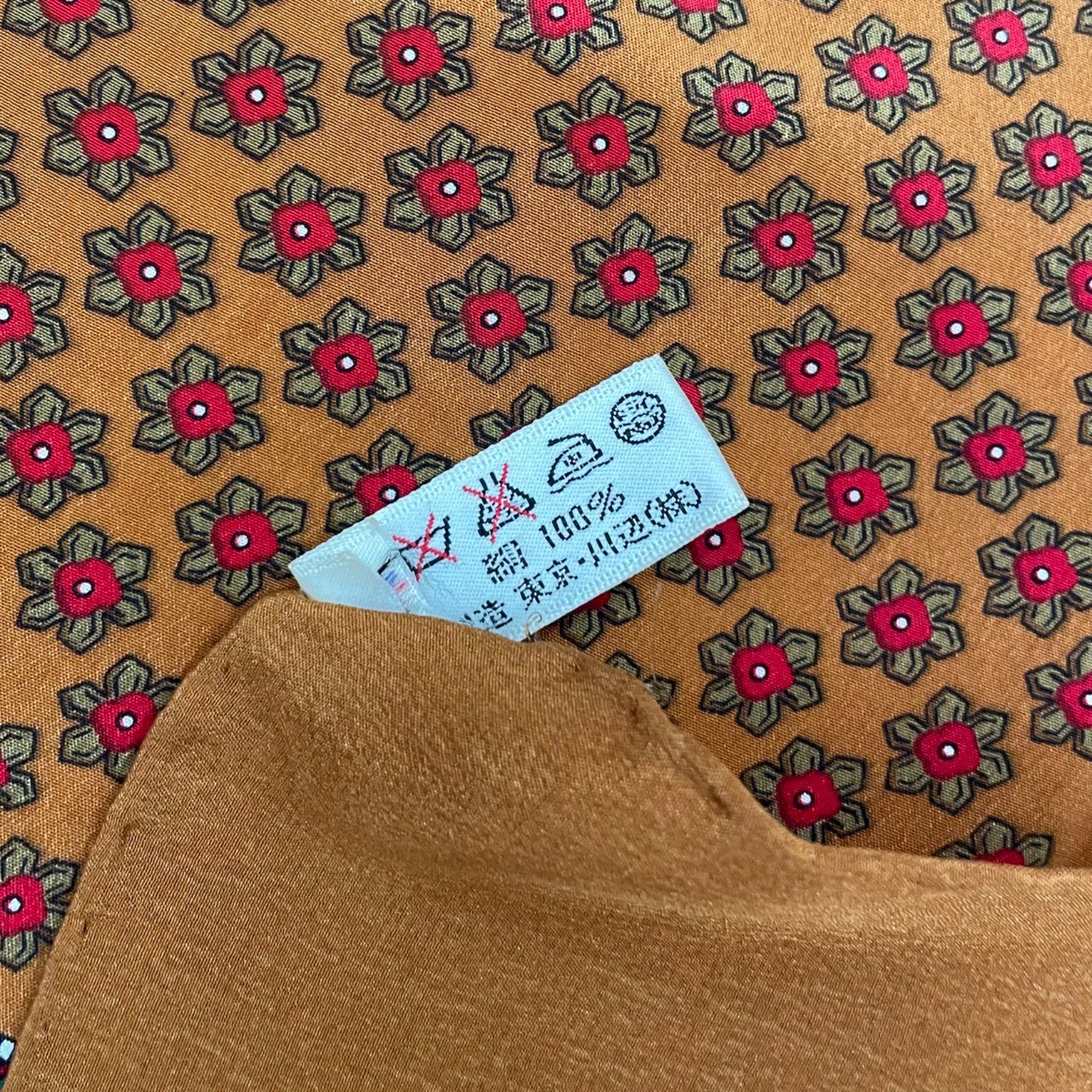 Yves saint Laurent スカーフ シルク 大判 花柄 イヴサン