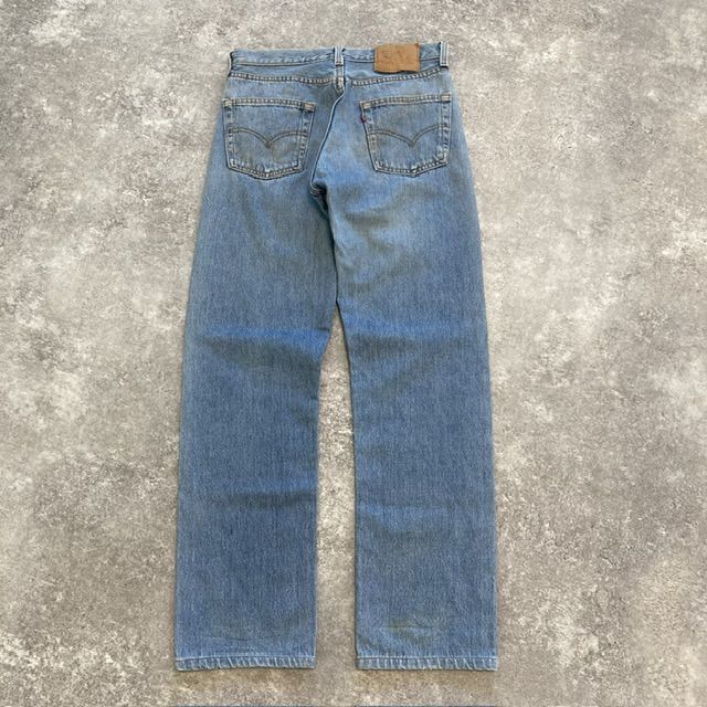 希少 90s米国製 Levi's 501 赤文字 ブラックデニム W28 L30 LEVI'S