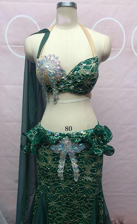 セール ベリーダンス衣装 上下セット ブラ スカート オーダーメイド