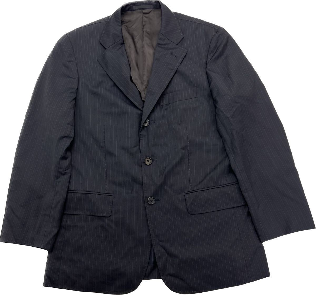 Paul Smith ストライプ 3B ウール スーツ 上下 セットアップ ダークグレー M2 170 ビジネス オフィス 正装 ポールスミス CM14