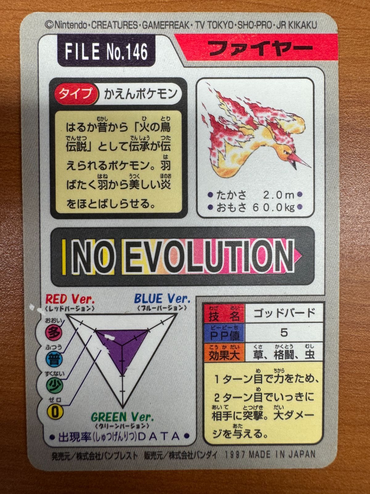 状態B ファイヤー カードダス ホロ キラ ポケカ No 146 File