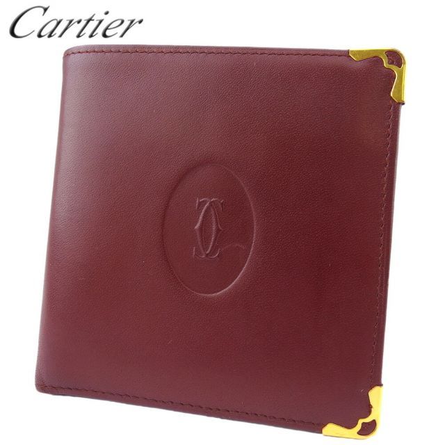 【美品】カルティエCartier　マストライン　二つ折り財布　レザー　ボルドー 楽天市場】カルティエ CARTIER 二つ折り財布 マストライン