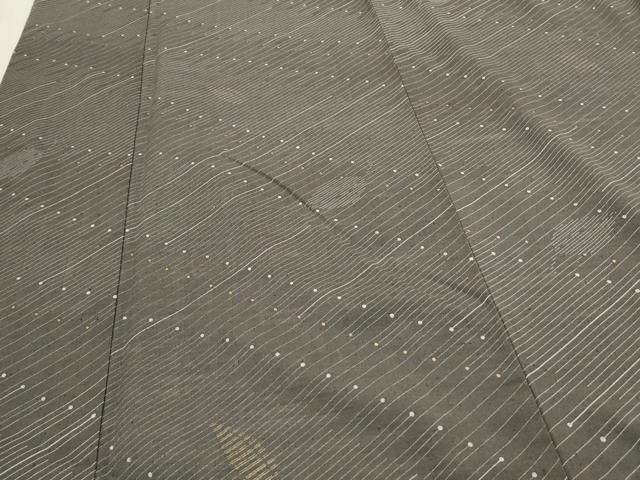 平和屋着物○上質な紬 吉祥舞葉文 金彩 正絹 逸品 CAAS0352th