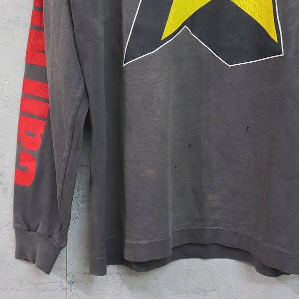 【広尾店】美品 セントマイケル SAINT MICHAEL 23SS LS TEE/ST HOLLWOOD ロンT ダメージ加工 長袖 ブラック ロゴプリント SM-S23-0000-028 size:M 【16270】 広尾店】美品 セントマイケル SAINT MICHAEL 23SS LS TEE/ST