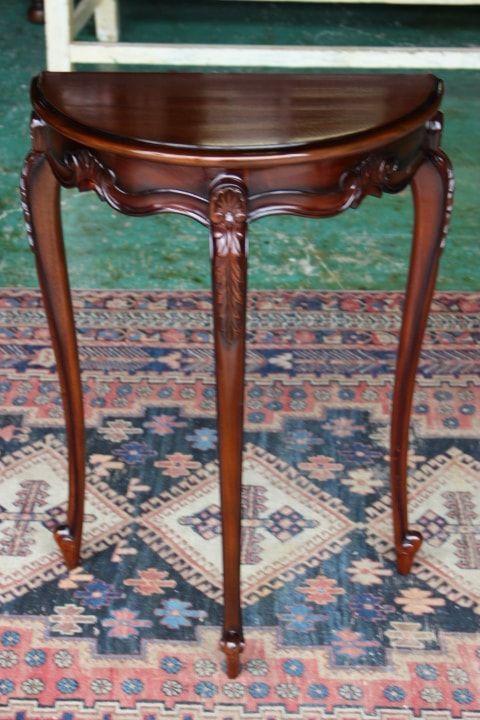 在庫一掃セール イギリスアンティーク家具 コンソールテーブル ハーフムーンテーブル サイドテーブル 英国製 mh-1142