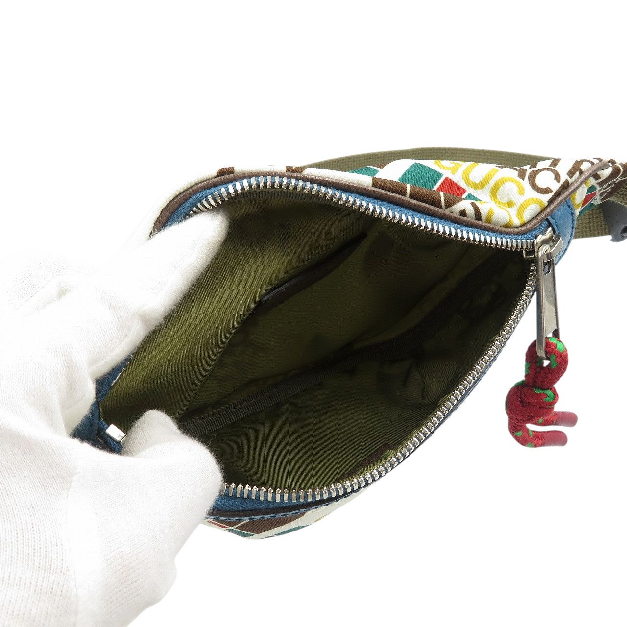 美品 グッチ×ノースフェイス ボディバッグ マルチカラー ナイロン GUCCI（グッチ） （新品・未使用品）グッチ GUCCI THE NORTH FACE