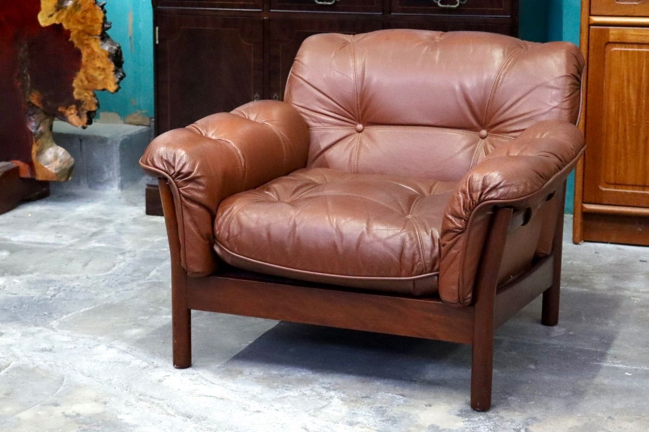 GMIH223B○maruni マルニ Madison 1人掛けソファ シングルソファ 本革 ブラウン 北欧ヴィンテージスタイル マルニ