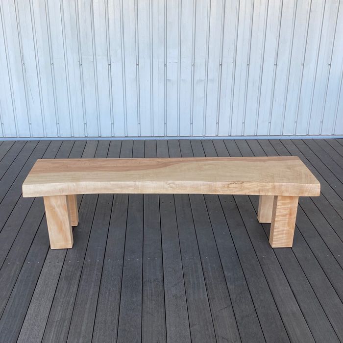 [特注品] 無垢材ダイニングベンチチェア 栃の木 送料無料】 栃一枚板ベンチ 157.5cm 一枚板ベンチ ベンチチェア 無垢